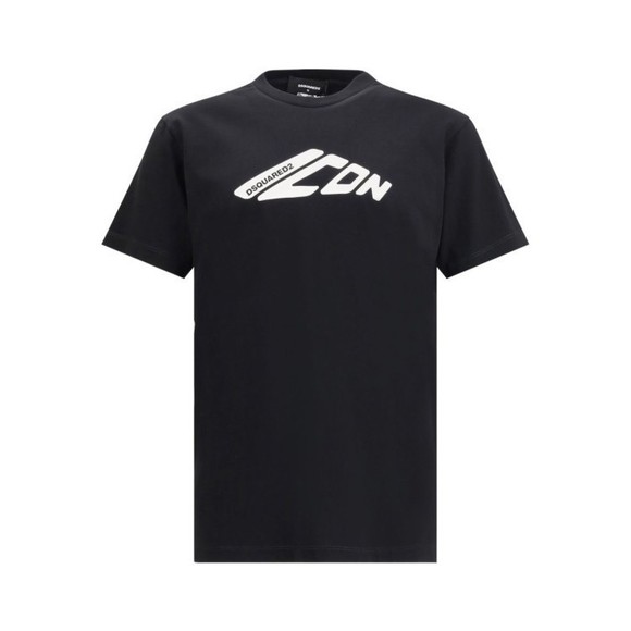 Dsquared2 Short Sleeve Cotton T-Shirt With Bold Logo Print - NWT - Picture 1 of 5